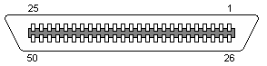 Female 50-pin Centronics Connector